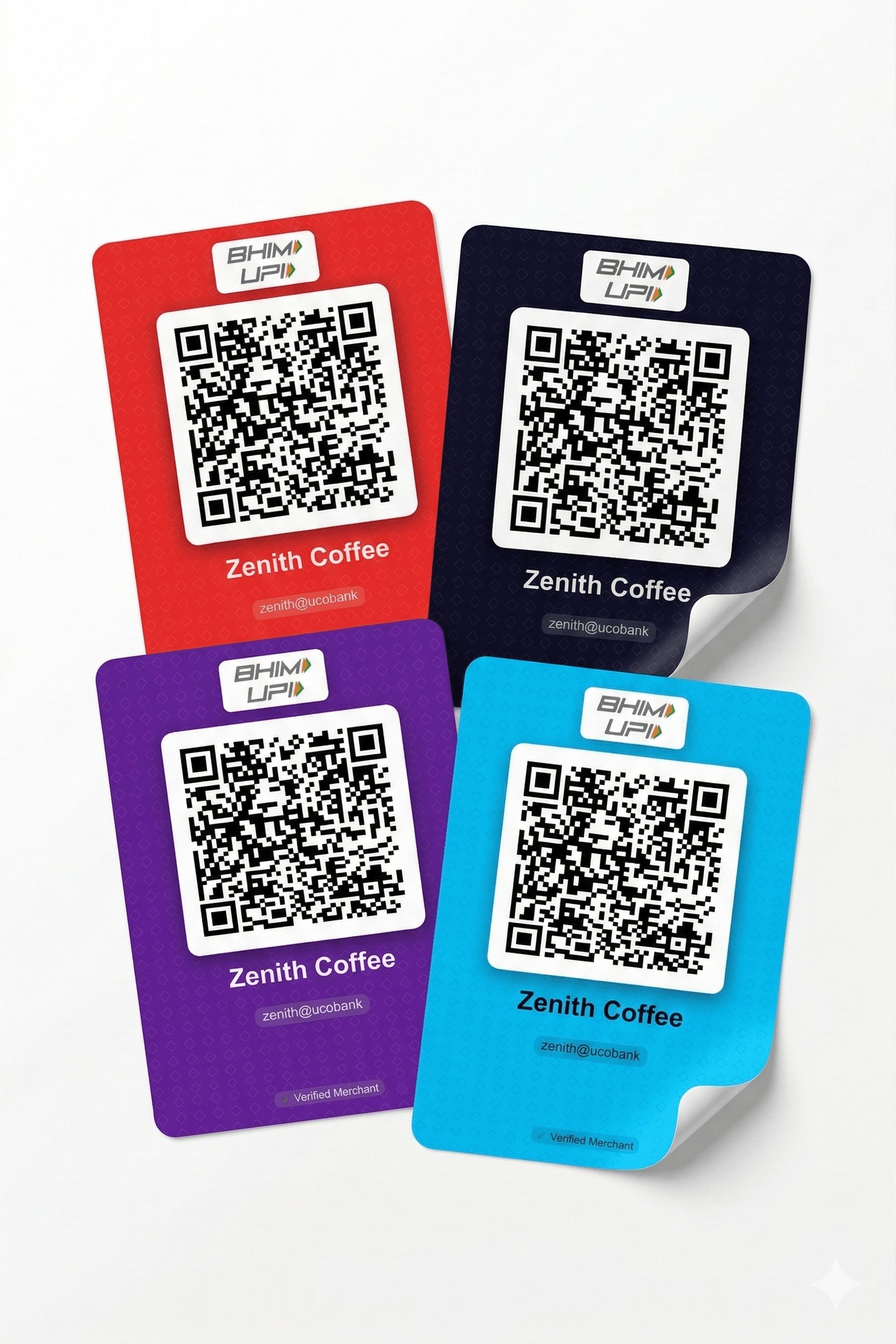 custom UPI QR code sticker pack waterproof India